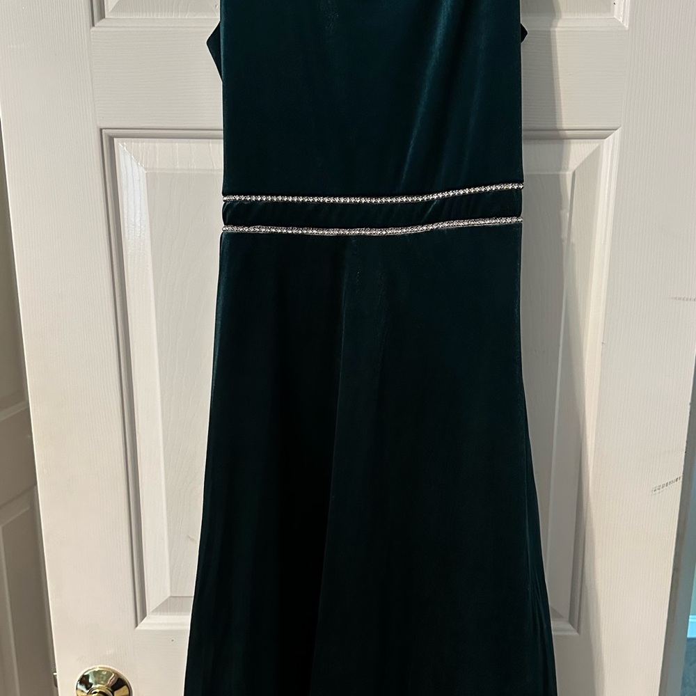 Rare Editions Green Velvet Dress